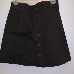J. Crew factory black denim mini skirt